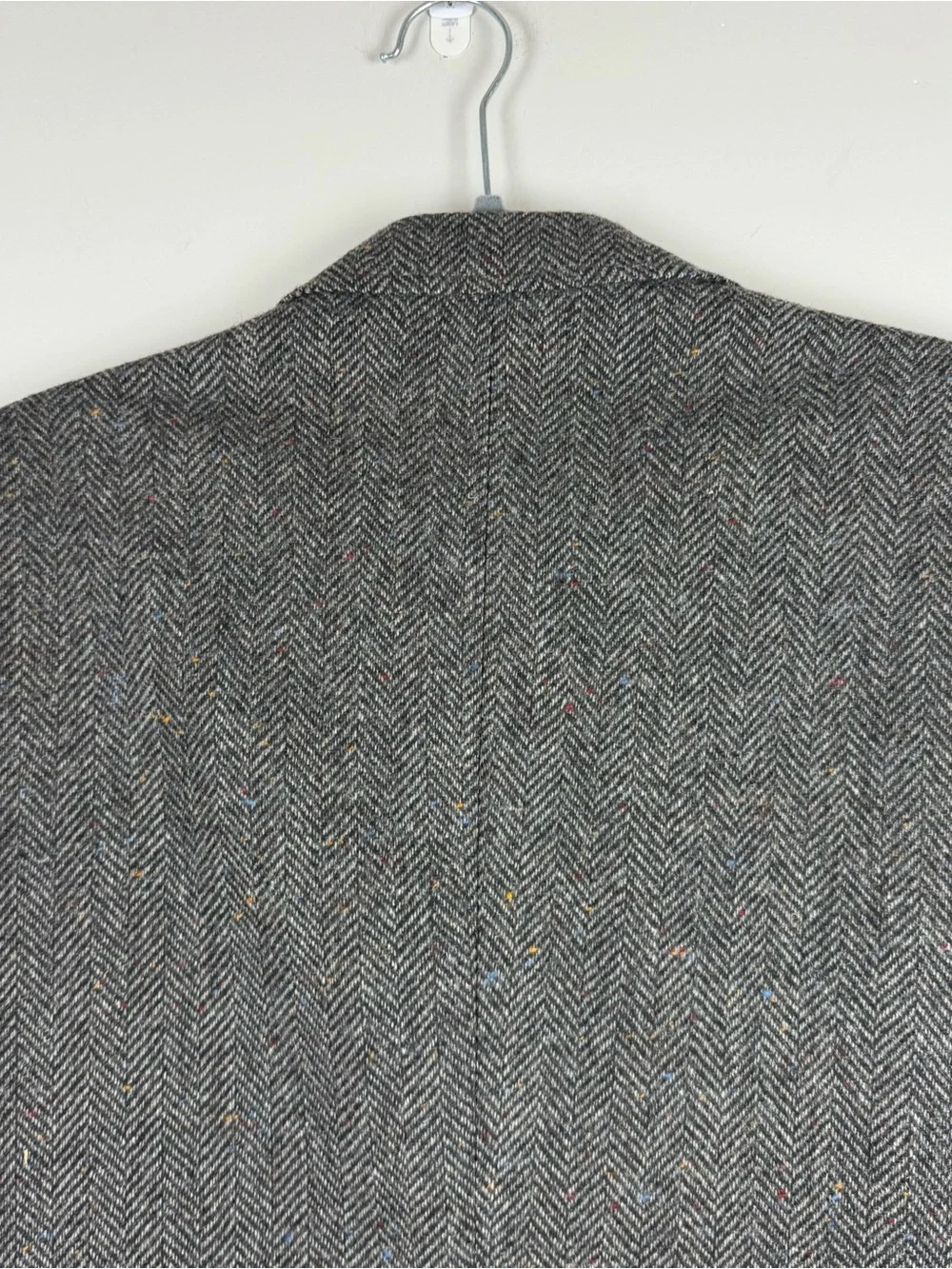 VTG Palm Beach Herringbone Wool Tweed Sport Coat 42L Elbow Patches Academia